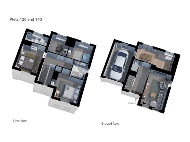Floor plan, 4 bedroom house  - artist's impression subject to change